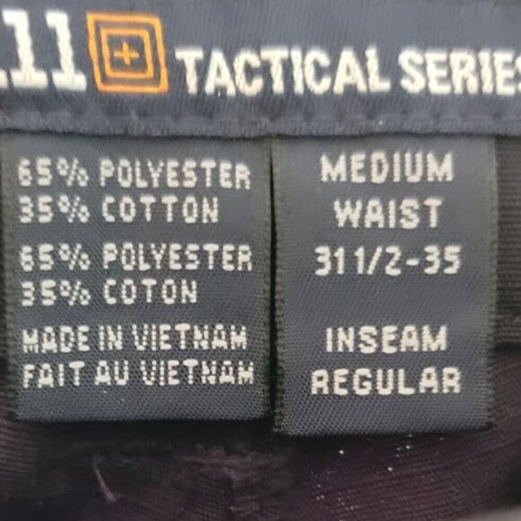 5.11 Tactical Series Tac 105C Rip Stop Cargo Pants with Elastic Waist (31.5-35) - Picture 4 of 11